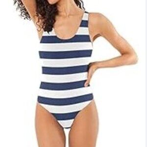 NAUTICAL STRIPE ONE-PIECE SWIMSUIT